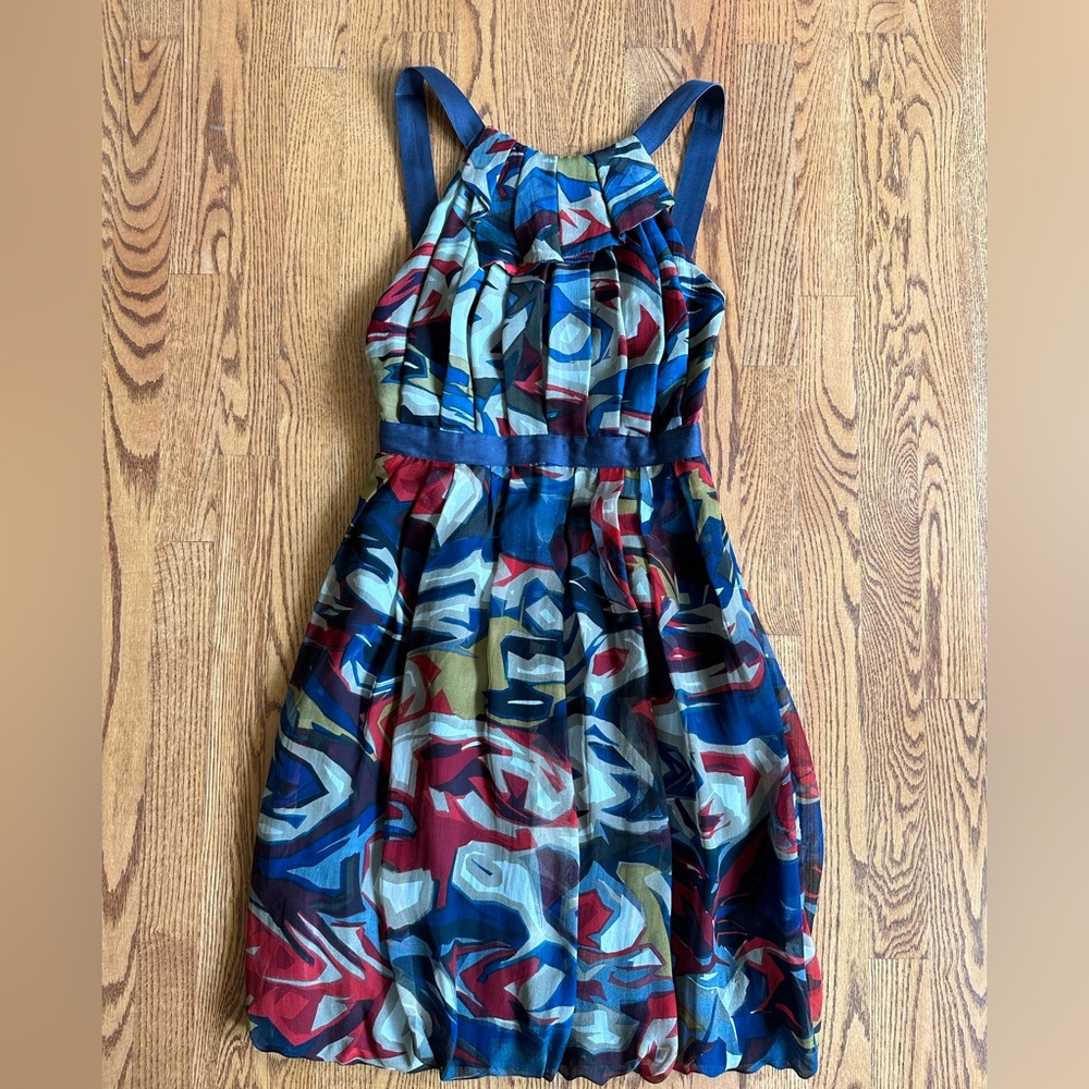 Lela Rose High Neck Dress